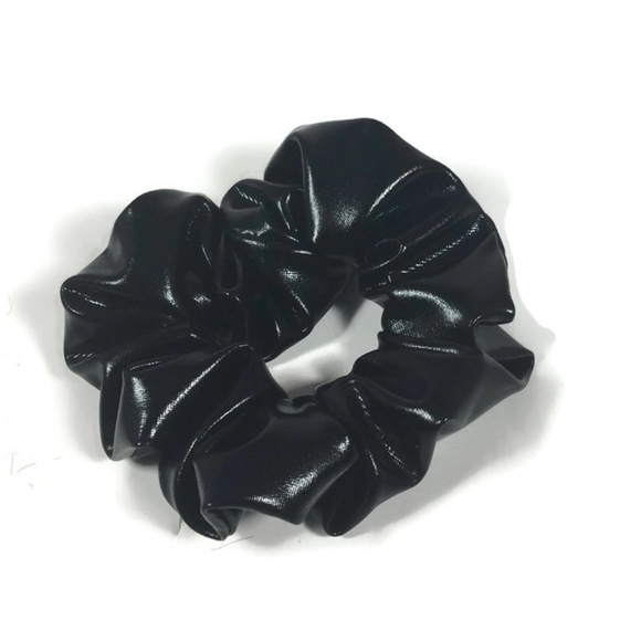 Black Scrunchies Black Metallic Lycra Scrunchie - Picture 3 of 3